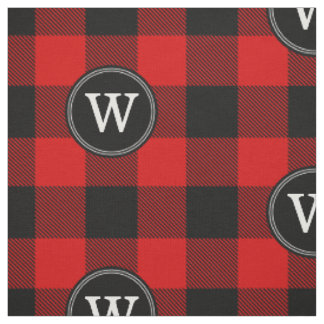 Rood Zwart Buffel Plaid Lumberjack 1IR Monogram Stof