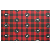 Rood Zwart Buffel Plaid Lumberjack 1IR Monogram Stof (Fat Quarter)