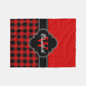 Rood Zwart Buffel Plaid Lumberjack CB 1IQIRN Fleece Deken (Voorkant (Horizontaal))