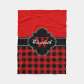 Rood Zwart Buffel Plaid Lumberjack CB 1IQIRN Fleece Deken (Voorkant)