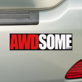 rood zwart bumpersticker (Op auto)
