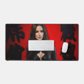 Rood Zwart bureaumat (Keyboard & Muis)