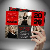 Rood & Zwart Chalkboard 3 Foto Afstuderen Kaart