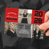 Rood & Zwart Chalkboard 3 Foto Afstuderen Kaart