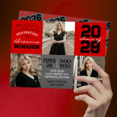 Rood & Zwart Chalkboard 3 Foto Afstuderen Kaart