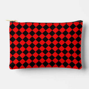 Rood Zwart Checker Diamant Patroon Klein Etui