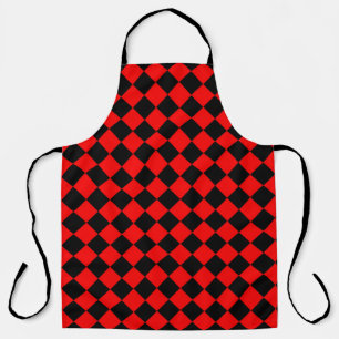 Rood Zwart Checker Diamant Patroon Schort