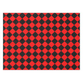 Rood Zwart Checker Diamant Patroon Tafelkleed (Voorkant (Horizontaal))