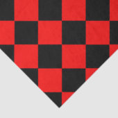 Rood Zwart Checker Diamant Patroon Tissuepapier (Detail)