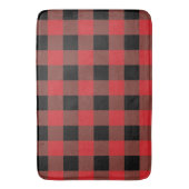 Rood & Zwart Checker Vakantie badmat (Voorkant Verticaal)