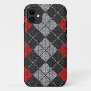 Rood & zwart Comfy Argyle Kijk iPhone 5 Hoesje
