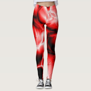 Rood Zwart cool Moderne Chic hipster collages arti Leggings