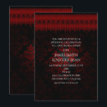 Rood Zwart Damask & Kant Gotische Romantische Uitn Kaart<br><div class="desc">Red Black Damask & Lace Gothic Romantic Invitation. Aanpassen voor elk evenement.</div>