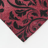 Rood-zwart damast met Monogram Fleece Deken (Hoek)