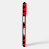 Rood Zwart Dambord Diamant Patroon Case-Mate iPhone Case (Achterkant / Rechts)
