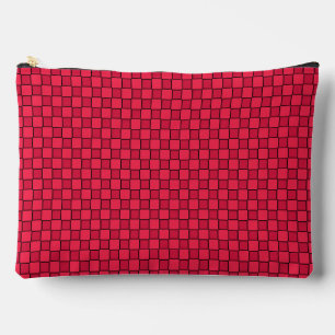 Rood Zwart Dambord Groot Etui
