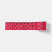 Rood Zwart Dambord Grosgrain Lint (Voorkant)