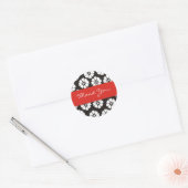 Rood & Zwart Dank u Stickers (Envelop)