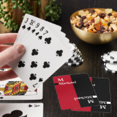 Rood Zwart deck-of-cards modern elegant Pokerkaarten (Insitu)