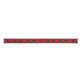 Rood Zwart Diagonaal Plaid 1.5 Inch Grosgrain Lint (Voorkant)