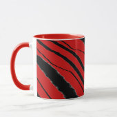 Rood Zwart Dier Print Rood Combo Mok (Links)