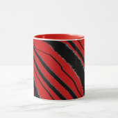 Rood Zwart Dier Print Rood Combo Mok (Midden)