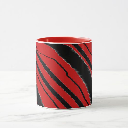 Rood Zwart Dier Print Rood Combo Mok (Midden)