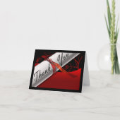 Rood & Zwart Diploma Bedankkaart (Voorkant)