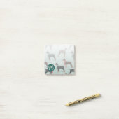 Rood & Zwart Dobermans in Sjaals Winterpatroon Post-it® Notes (Op bureau)