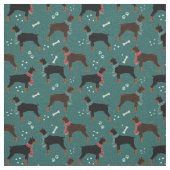 Rood & Zwart Dobermans in Sjaals Winterpatroon Stof (Swatch)