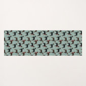 Rood & Zwart Dobermans in Sjaals Winterpatroon Yogamat (Achterkant (horizontaal))