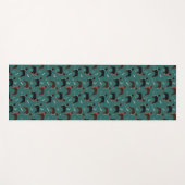 Rood & Zwart Dobermans in Sjaals Winterpatroon Yogamat (Voorkant (horizontaal))