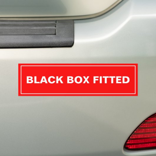 Rood Zwart Doosje Gemonteerd Bumpersticker (Op auto)