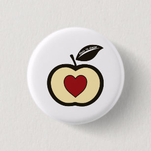 Rood & Zwart Eet om te Groeien Logo Ronde Button 3,2 Cm