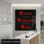 Rood & Zwart Elevate Empower Excel Motiverend Poster