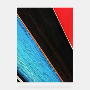 Rood zwart en blauw 312 acryl bord