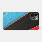 Rood zwart en blauw 312 Case-Mate iPhone case (Achterkant (horizontaal))