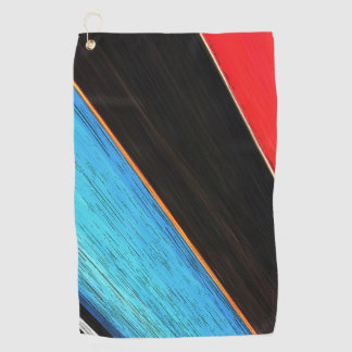 Rood zwart en blauw 312 golfhanddoek