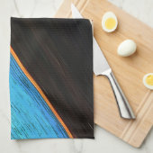 Rood zwart en blauw 312 theedoek (Quarter Fold)