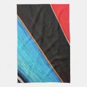 Rood zwart en blauw 312 theedoek (Verticaal)
