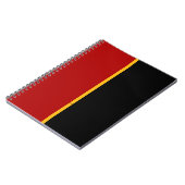 Rood, Zwart en Geel CUSTOM Notitieboek (Linkerzijde)