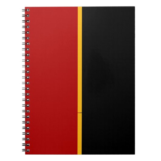 Rood, Zwart en Geel CUSTOM Notitieboek (Voorkant)