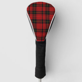 Rood, zwart en geel Tartan Golfheadcover