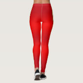 Rood Zwart en Goud Aerobics Workout Leggings (Achterkant)