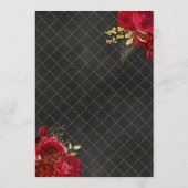 Rood Zwart en Goud Bar Menu Kaart (Achterkant)