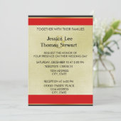 Rood, Zwart en Goud Eenvoudige Elegantie Kaart (Staand voorkant)