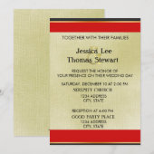 Rood, Zwart en Goud Eenvoudige Elegantie Kaart (Voorkant / Achterkant)