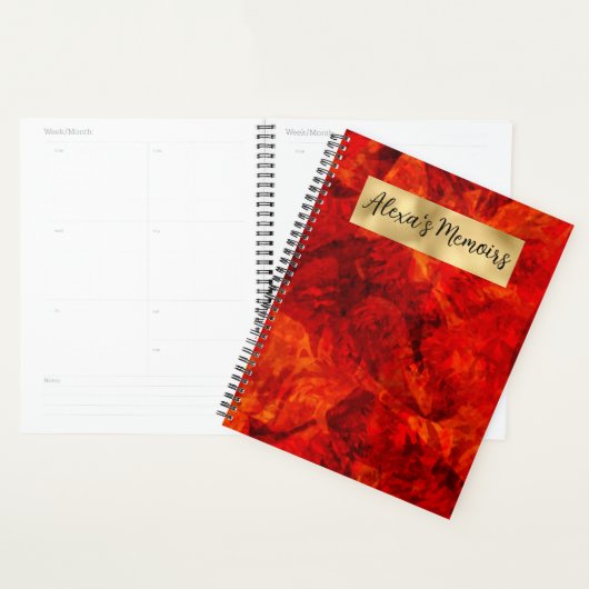 Rood, Zwart en Goud Planner (Display)