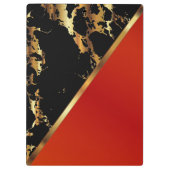 Rood, zwart en gouden design klembord (Achterkant)