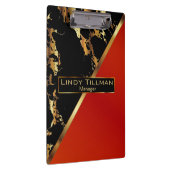 Rood, zwart en gouden design klembord (Rechts)